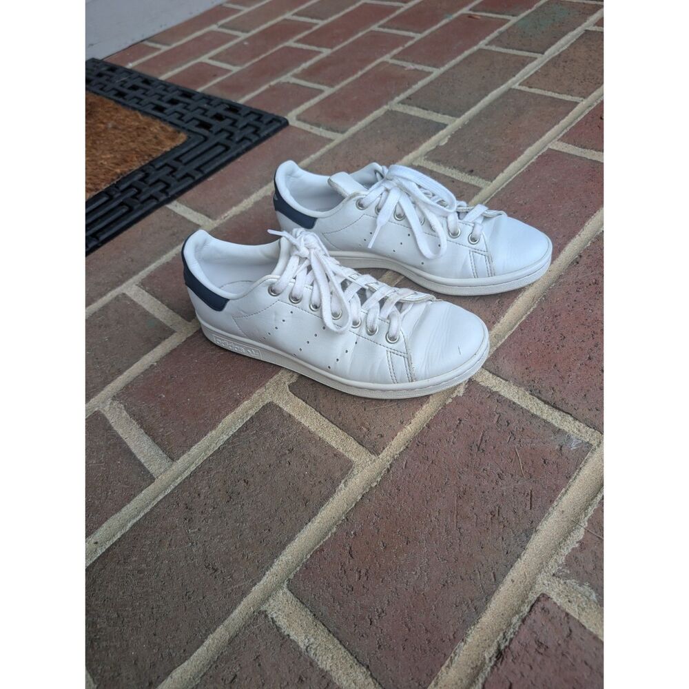 Adidas Stan Smith Primegreen Sneakers Womens 6.5 White Navy Leather